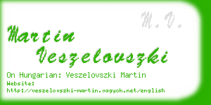 martin veszelovszki business card